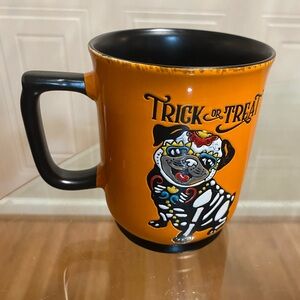 Spectrum designs 2021 trick-or-treat skeleton dog mug t/cup Double Sided